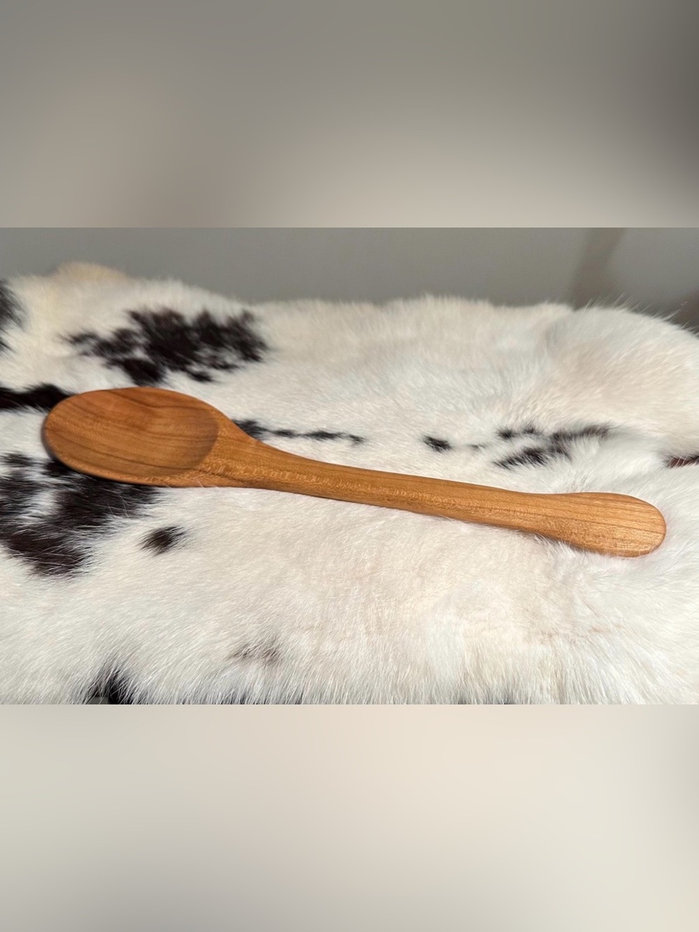 Cherry wood • Hand Carved Wooden Serving Spoon